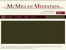 Tablet Screenshot of mcmillanmediation.com